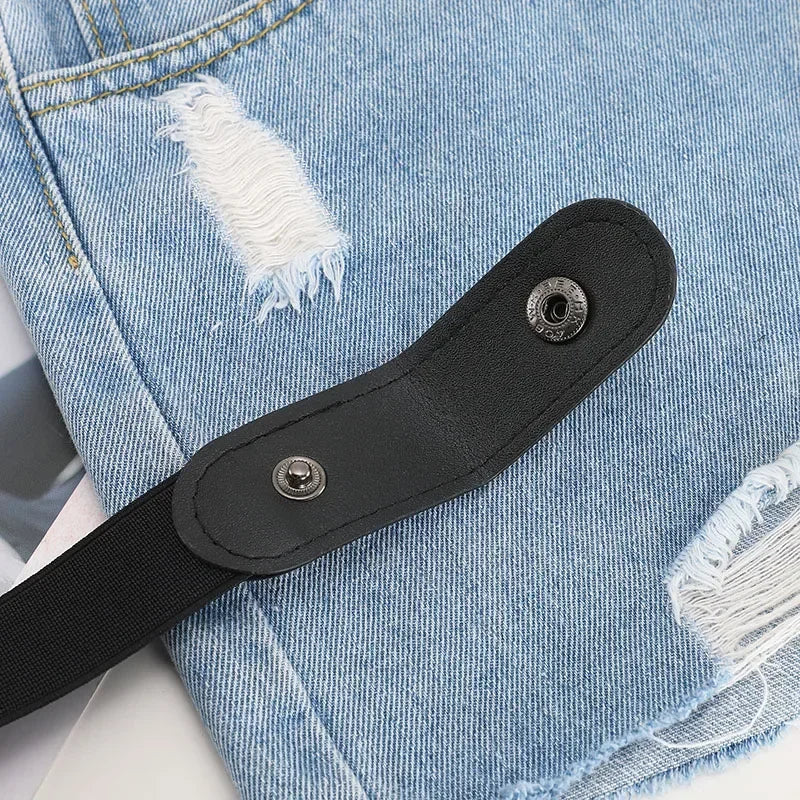 Buckle-Free Belt For Jean Pants,Dresses,No Buckle Stretch Elastic Waist Belt For Women/Men,No Bulge,No Hassle Waist Belt - Live Store 4U