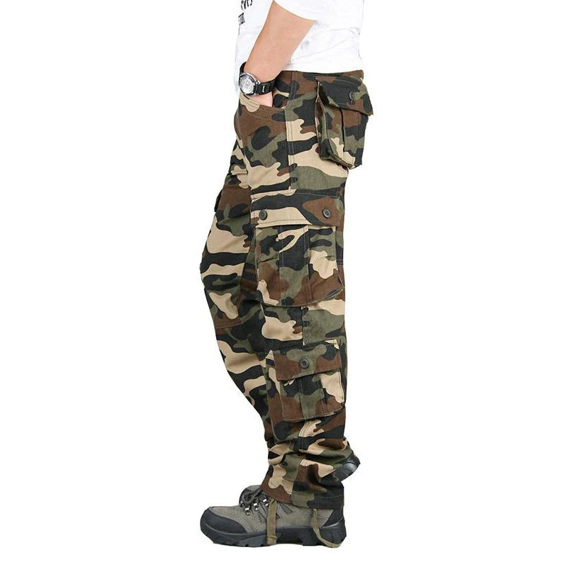 Tactical Cargo Pants Men Cotton Overalls Outdoor Work Trousers Big Size Hombre Clothing Camo Hiking Pants - Live Store 4U