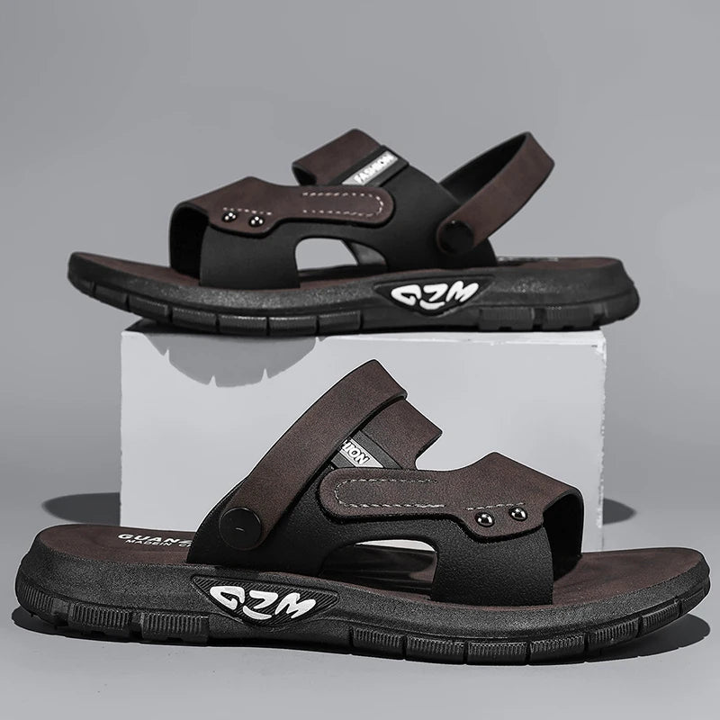 High Quality Men Sandals Summer Slip on Casual Slippers Lightweight Beach Sandals Comfortable Casual Shoes Retro Roman Sandals