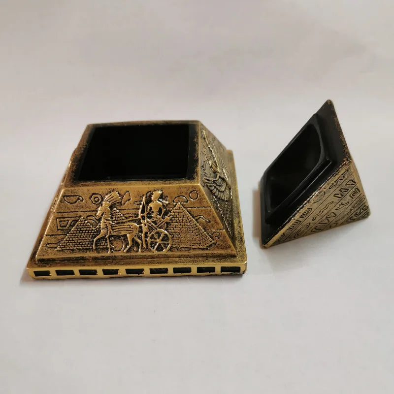 Ancient Egypt Pyramid Obelisk Statue,Isis God Figurines Egyptian Magic Marriage Goddess Resin Sculpture Crafts Home Decortion
