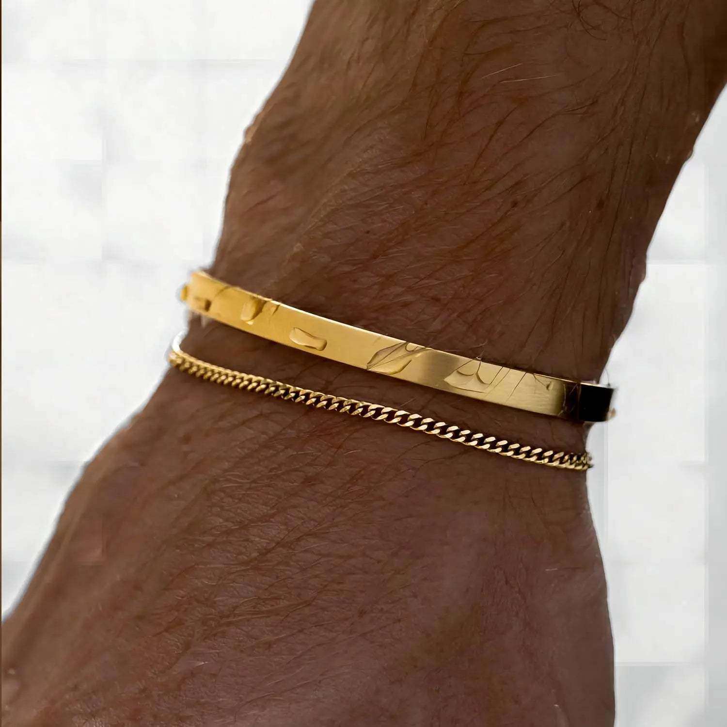 3mm Stainless Steel Cuban Chain Bracelet Men's Street Hip Hop Jewelry Accessories Adjustable Open Bracelet - Live Store 4U