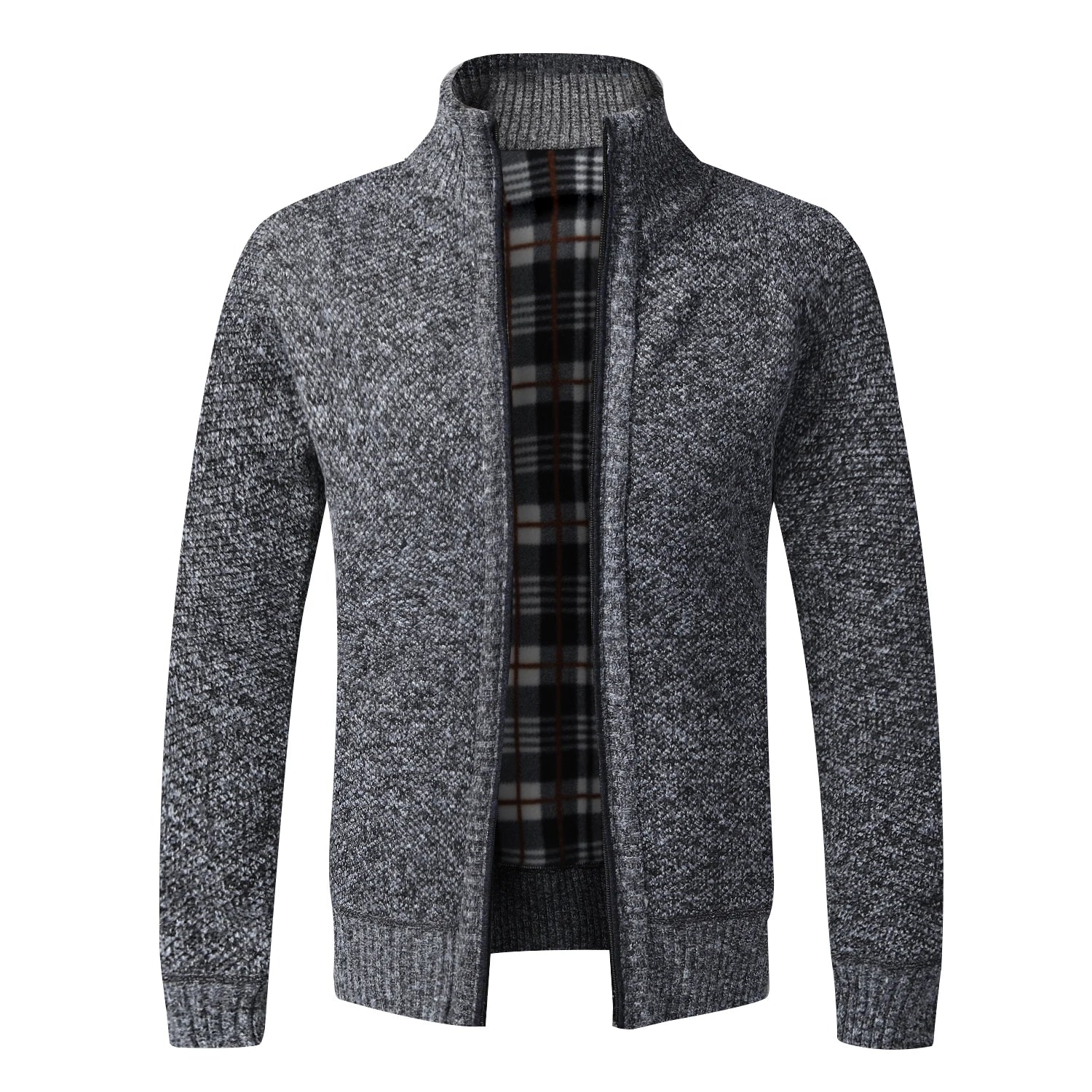 Autumn Winter Warm Cardigan Men Fleece Sweaters Full Zip Jackets Slim Fit Luxury Brand Knitted Sweater Coat American Jersey - Live Store 4U