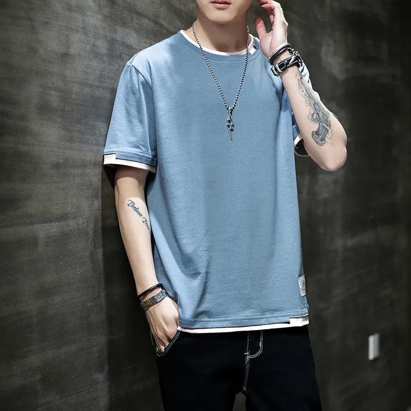 FGKKS 2024 Casual T-shirt For Men Pure Cotton Breathable Fashion Short Sleeve High Quality Design Casual T-shirt For Men - Live Store 4U