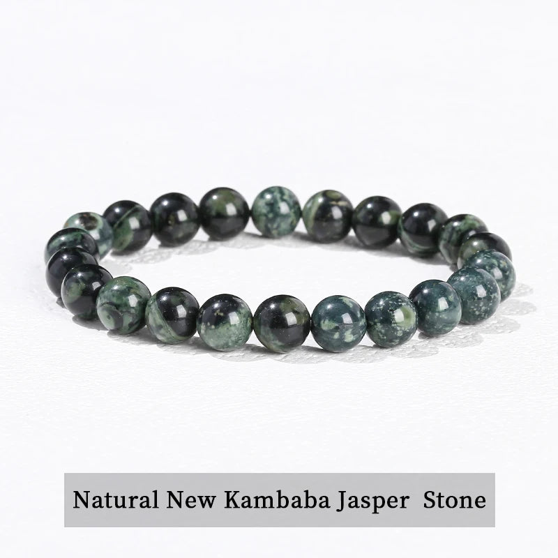JD 6 8 10mm Natural Stone Beaded Bracelet Obsidian Fluorite Quartz Jasper Healing Beads Bangles Women Men Stretch Yoga Jewelry - Live Store 4U