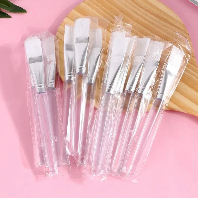 10pcs Facial Mask Brushes Transparent Crystal Rod Face Applicator Brush for Face Mask Application or DIY Mask  Makeup Tools
