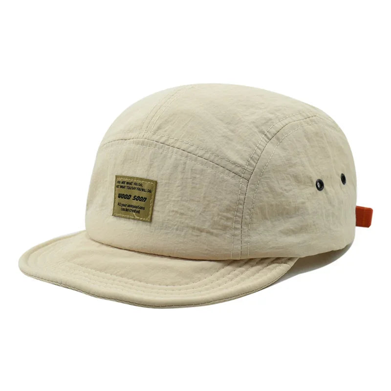 Fashion 5 Panel Baseball Cap Snapback Caps Quick-drying Flat-brimmed Hat for Men Women Adjustable Summer Casual Sunscreen Hats