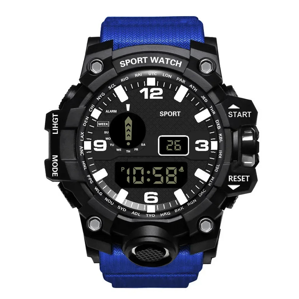 New Multifunctional Electronic Watch for Men Casual Simple Waterproof Sports Mens Watches Fashionable Wristwatch Accessories