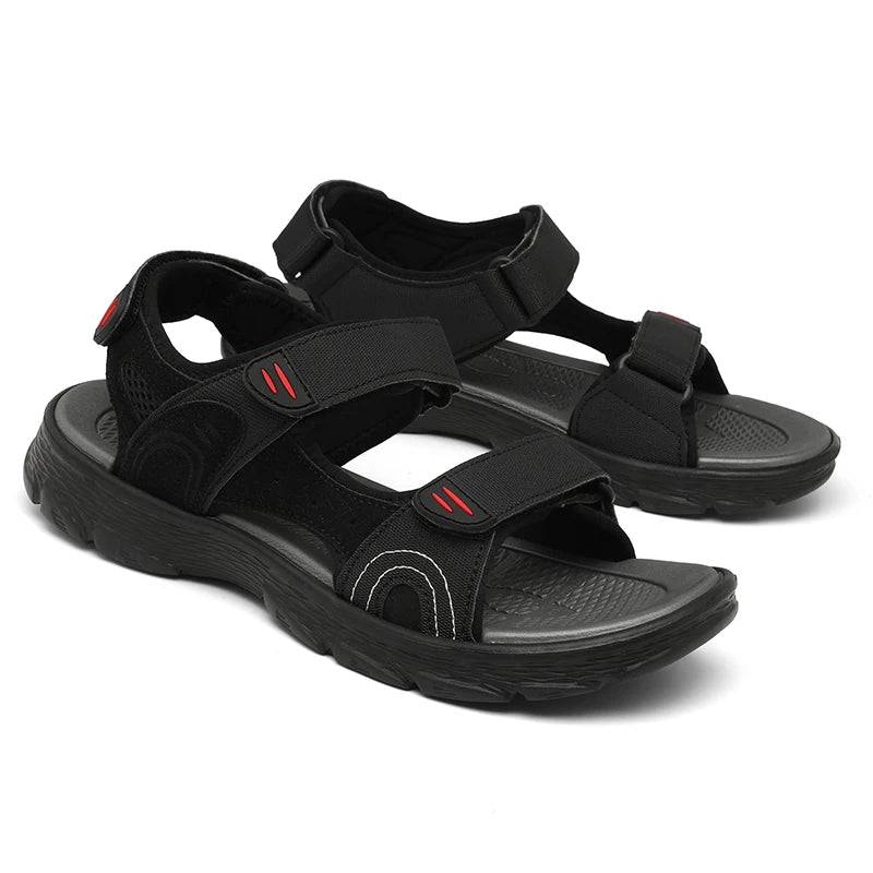 Mens Sports Sandals Outdoor Hiking Waterproof Beach Sports Mens Sandals Summer Open Toe Adjustable Laces