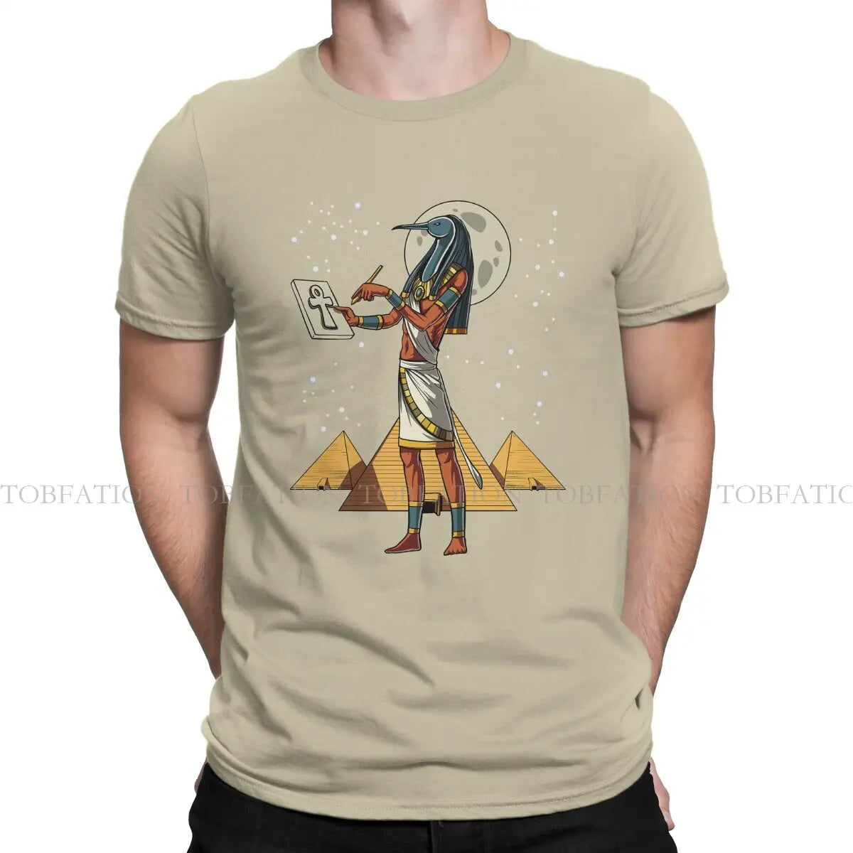 Ancient Egypt Egyptian Crewneck TShirts God Thoth Classic Personalize Men's T Shirt Hipster Clothing Size S-6XL