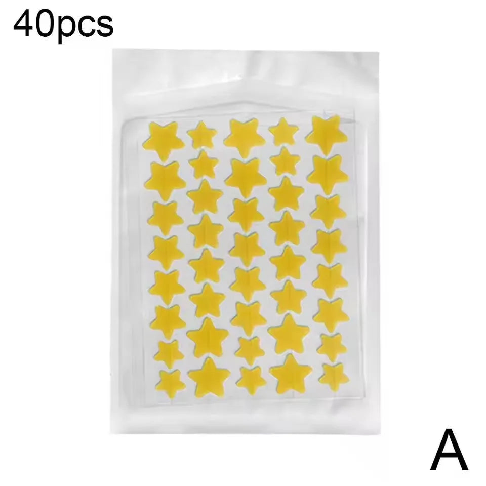 35/40Pcs Colorful Cute Star Heart Shaped Acne Treatment Sticker Invisible Acne Cover Pimple Patch Skin Care