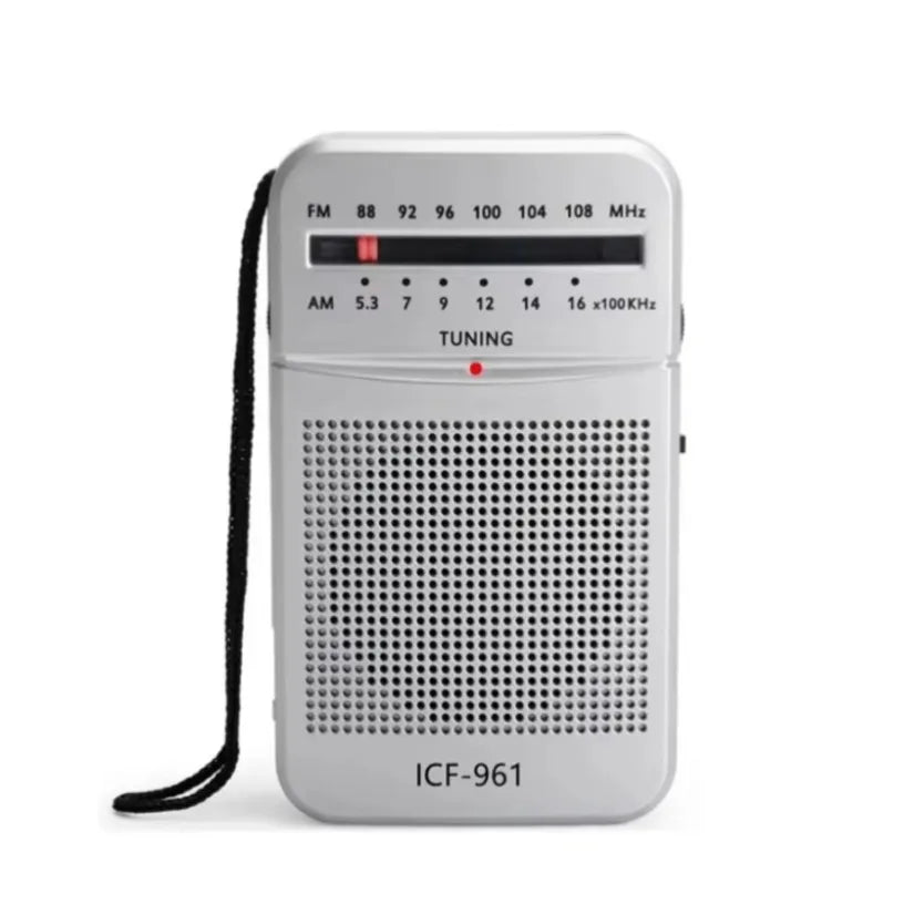 Full-Band AA Battery Small Portable Radio Mini AM FM Pointer Pocket Radio for Indoor Outdoor Camping Emergency Use