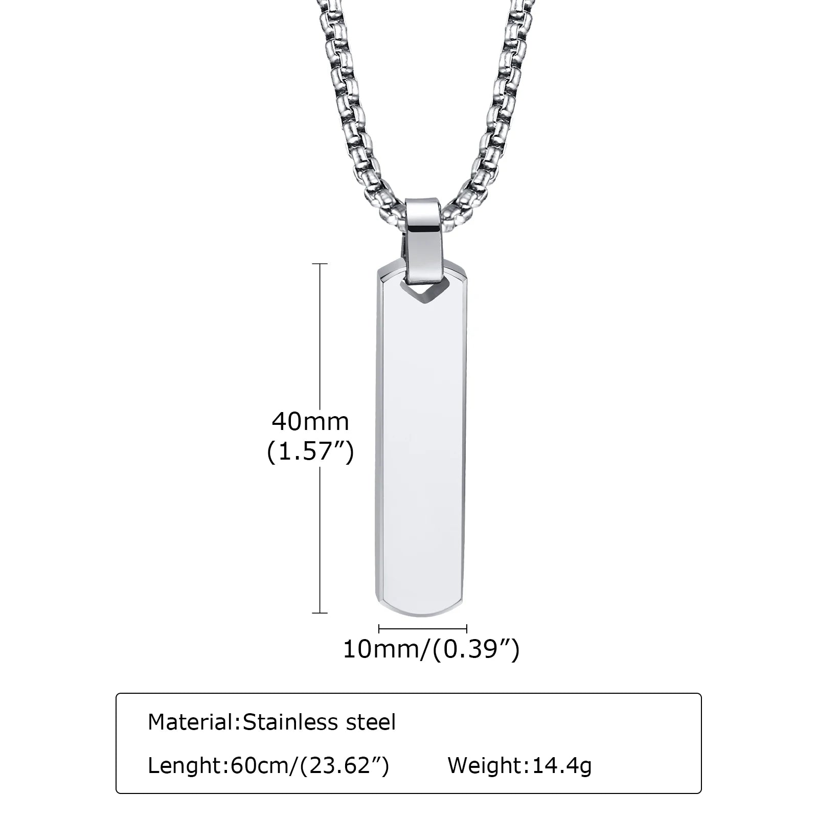 2pcs/set Vertical Bar Stacked Necklaces for Men Boys,Wateproof Stainless Steel Cuban Chain Collar,Stylish Jewelry Sets Gifts