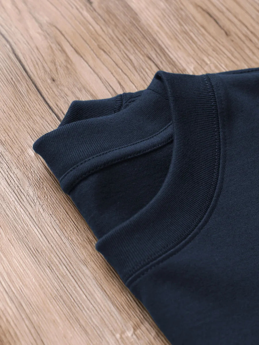 11.29oz 320Grams Heavy Cotton Weight Oversized Loose Men T-shirt Solid Color Drop Shoulder Short Sleeve High Quality - Live Store 4U