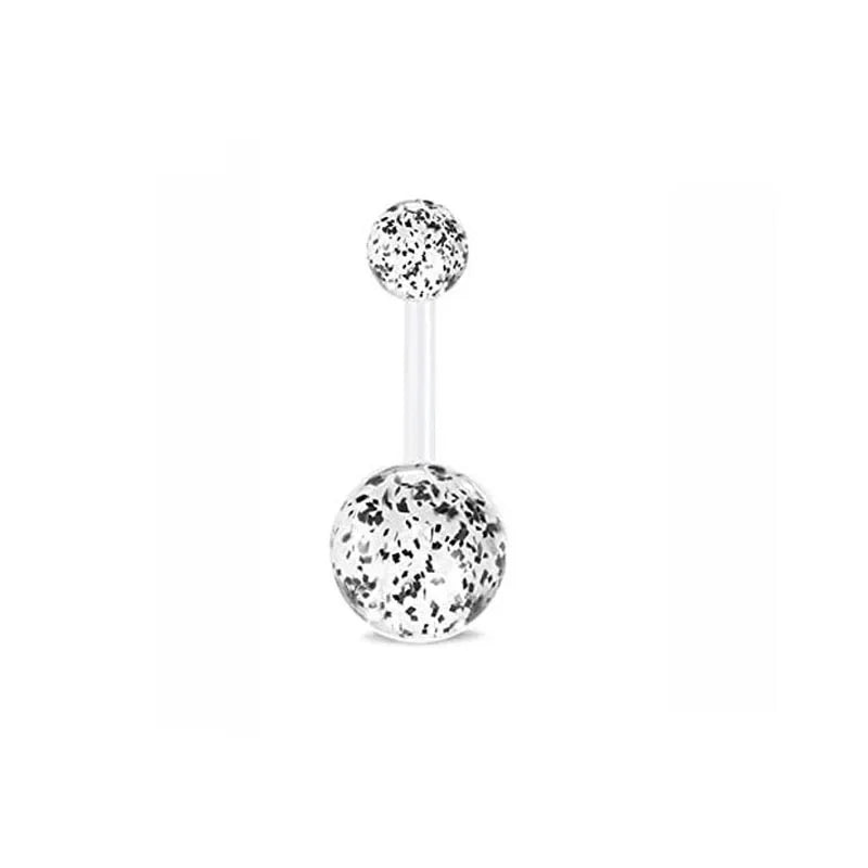 1pc 14G Belly Button Rings Navel Nombril Piercing Stainless Steel Belly Rings Women CZ Body Piercing Crystal Belly Rings Jewelry