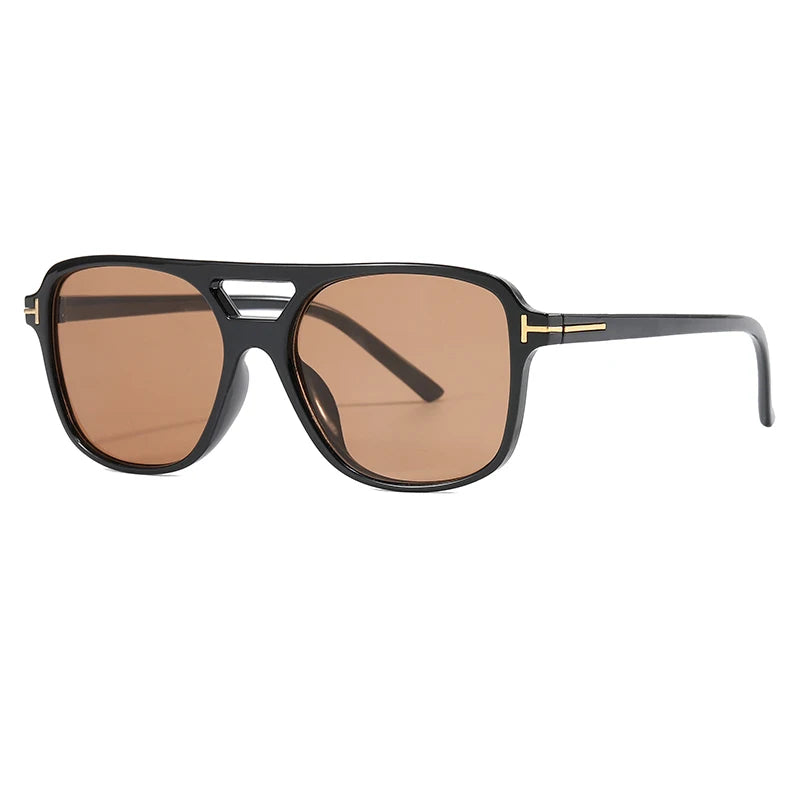 New Fashion Pilot Sunglasses Women Double Bridge Oversized Sun Glasses Oval Goggles Classic Candy Color Design Eyewear UV400