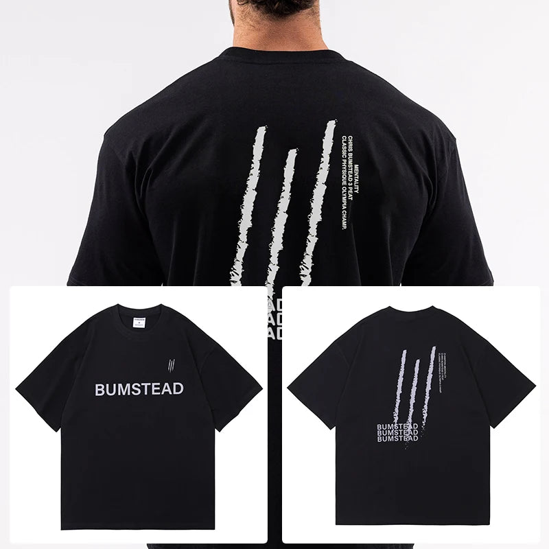 New Gym Fitness T-shirt Loose Oversized Cotton Men Short Sleeves Bodybuilding Sports Tees Summer Training Workout Jogging Tops - Live Store 4U