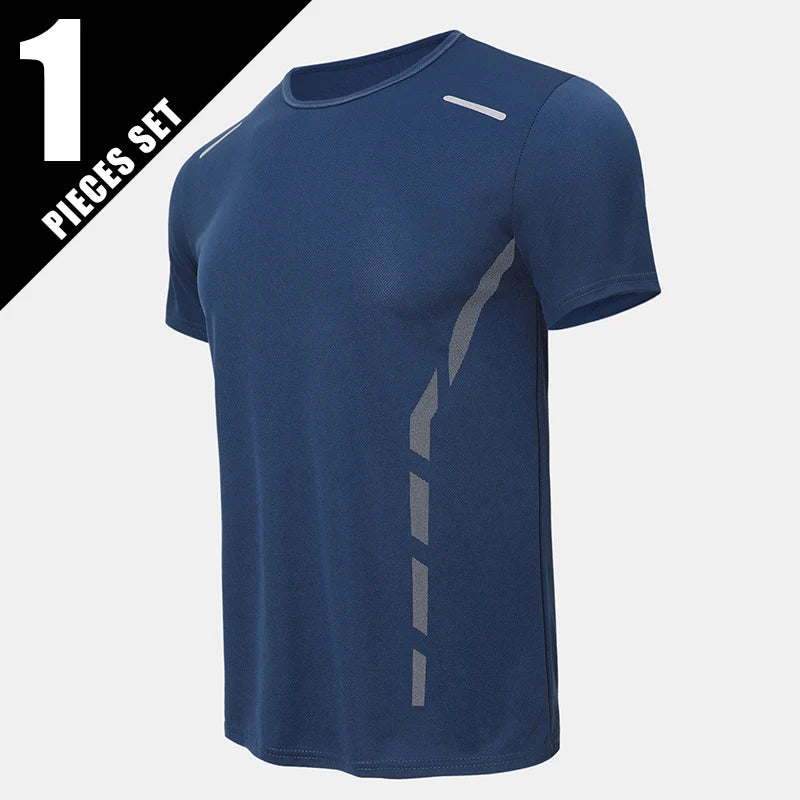 1/3/4 Pieces Summer Men's Printed Quick-drying Breathable Short-sleeved Plus Size Loose Sports Casual T-shirt Multicolor Choice - Live Store 4U
