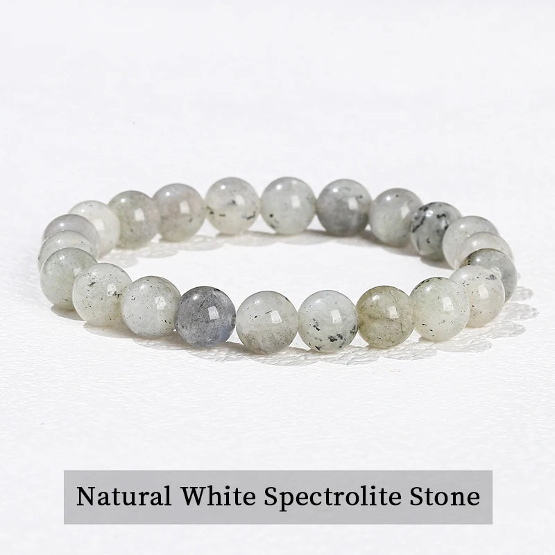 JD 6 8 10mm Natural Stone Beaded Bracelet Obsidian Fluorite Quartz Jasper Healing Beads Bangles Women Men Stretch Yoga Jewelry - Live Store 4U