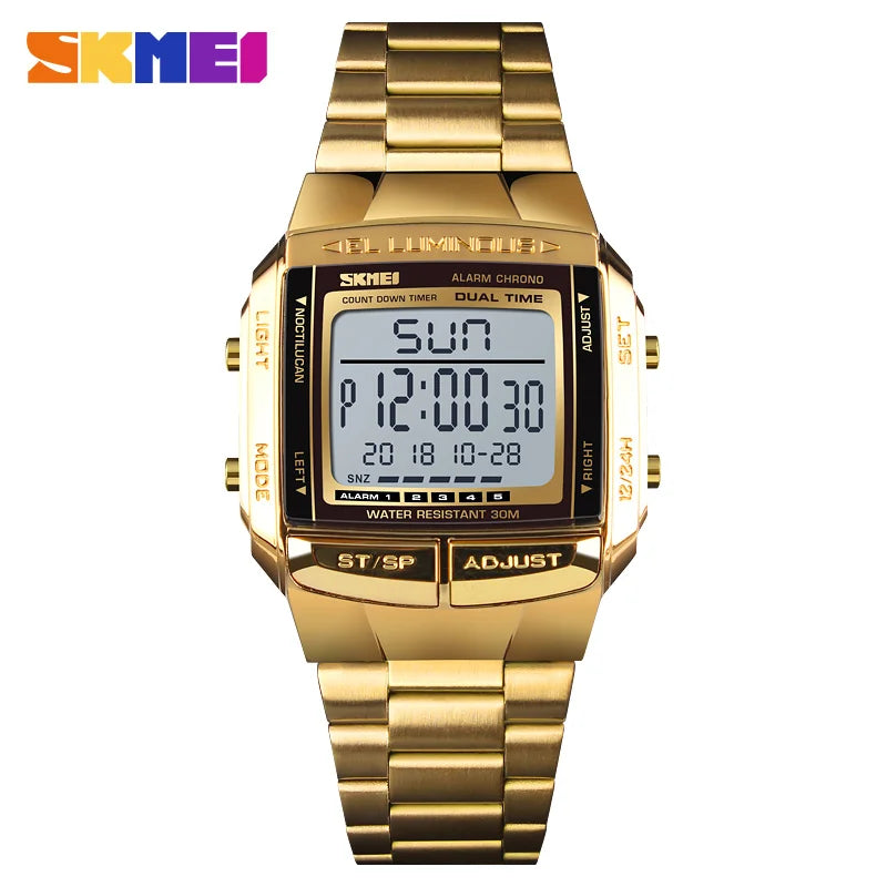 SKMEI 1381 Electronic Watch For Men Luxury Waterproof LED Digital Wristwatches Military Sport Mens Clock 1328 Reloj Masculino