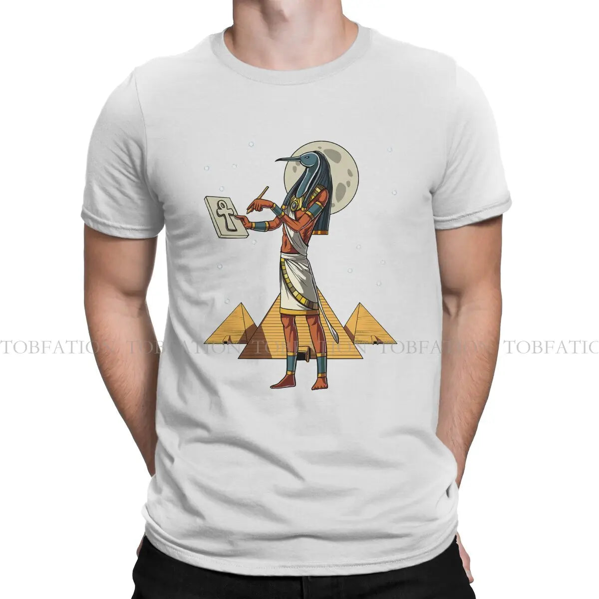 Ancient Egypt Egyptian Crewneck TShirts God Thoth Classic Personalize Men's T Shirt Hipster Clothing Size S-6XL