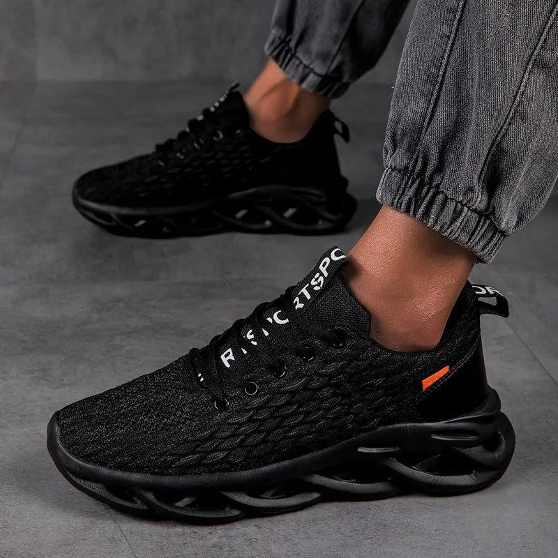 MAEDEF Summer Men's High Quality Sneaker Casual Sport Tennis Shoes Solid Color Breathable Lace-up Outdoor Running Training Shoes