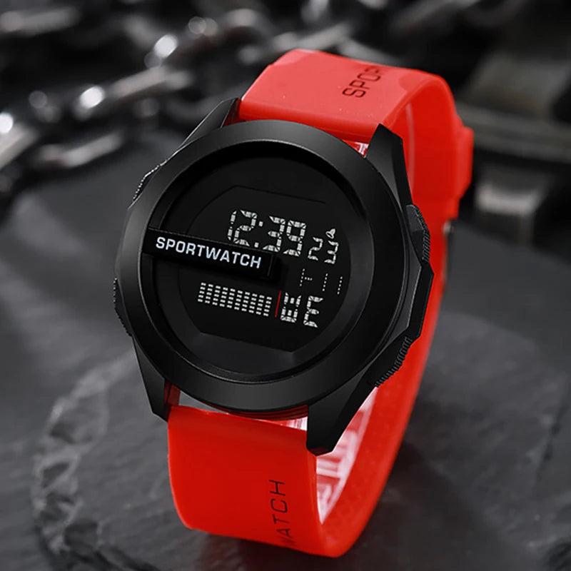 YIKAZE Sport Watch for Men Military Digital Watch Stopwatch Luminous Date Week Waterproof Men's Clock Electronic Wristwatch