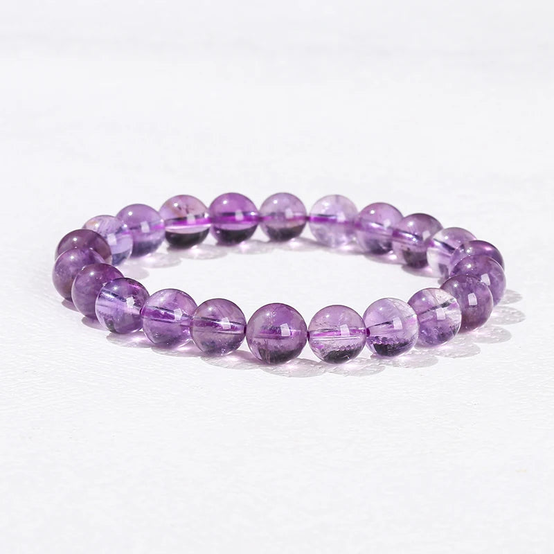 JD 6 8 10mm Natural Stone Beaded Bracelet Obsidian Fluorite Quartz Jasper Healing Beads Bangles Women Men Stretch Yoga Jewelry - Live Store 4U