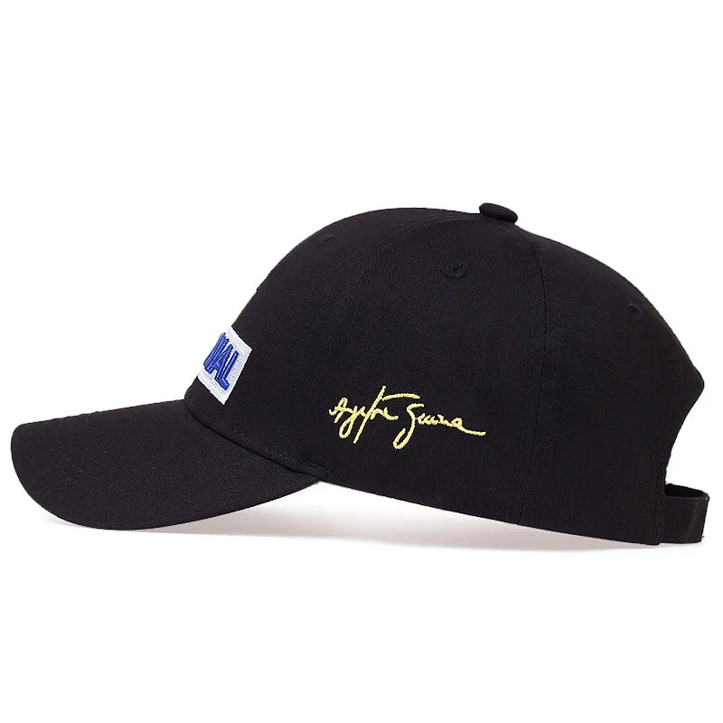 New Ayrton Senna Racer Fashion Embroidery Cap Outdoor Sun Protection Team Baseball Cap