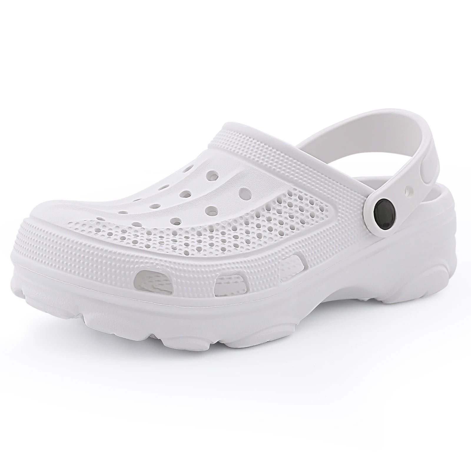 Crestar Men's Clogs Sandals Summer Holes Breathable Garden Home Sandals Fashion Outdoor Antiskid Sole Beach Slides Solid Color