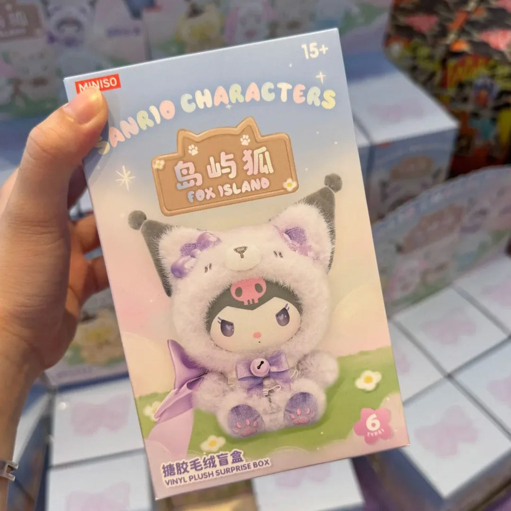 Fox Island Velvet Blind Box Cute Black Beautiful Melody Doll Cute Bag Pendant Exquisite Model Ornament Surprise Mystery Box Gift