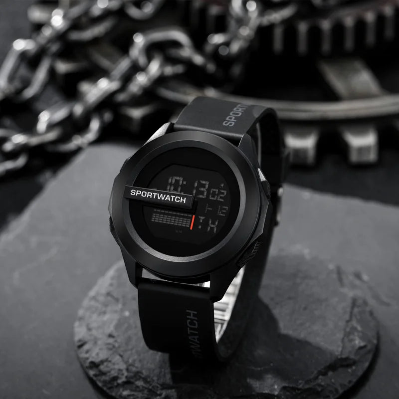 YIKAZE Sport Watch for Men Military Digital Watch Stopwatch Luminous Date Week Waterproof Men's Clock Electronic Wristwatch