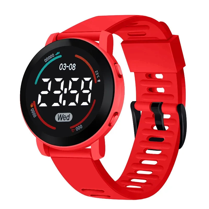 Unisex Sports Digital Watch for Men Women Boys Girls Fashion Waterproof Electronic Watches Breathable LED Wristwatch Gifts