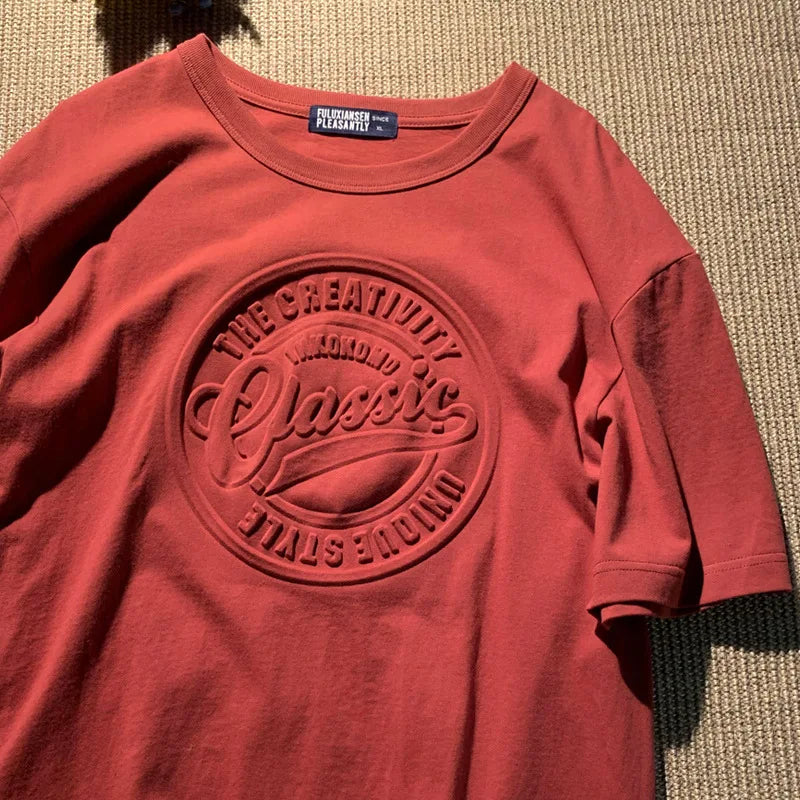 Vintage 3D Print Steel Seal Print Mens Short-sleeved T-Shirt Casual T Shirt Couples T-shirts Women Men's Loose Tees - Live Store 4U