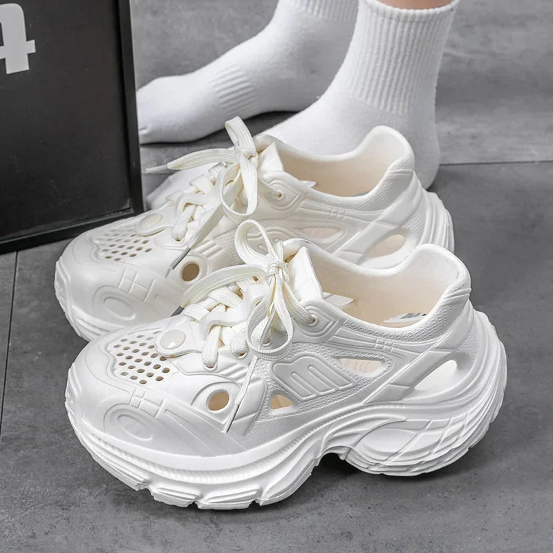2025 Summer New Fashion Breathable Chunky Sneakers Women EVA Non Slip Wading Platform Shoes Woman Outdoor Thick Sole Sports Shoe