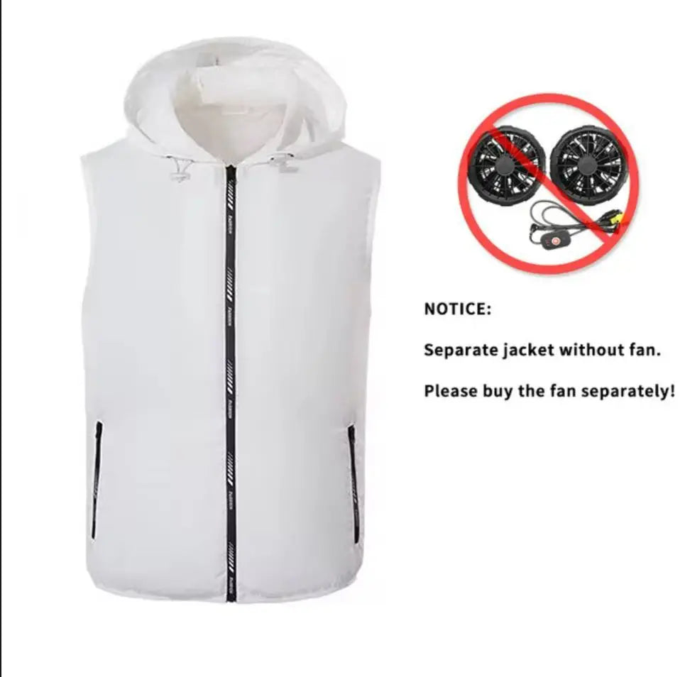 Summer Sport Fan Air Condition Cool Man Woman Travel Ultralight Brand Outdoor Vest Clothes Jacket Sun Windbreaker Fishing Worker - Live Store 4U