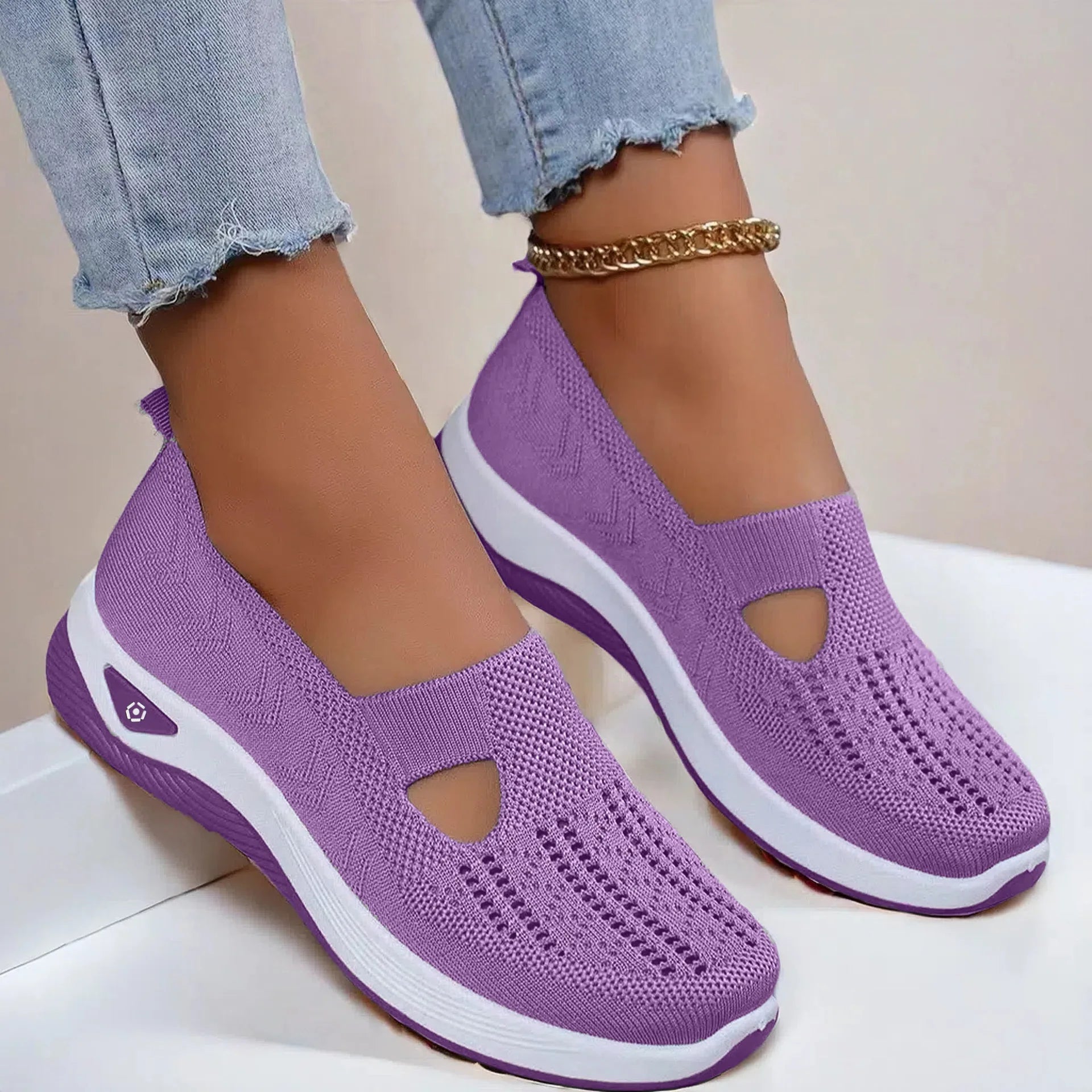 Summer Women's Shoes Breathable Anti-slip Soft Bottom Women's Casual Shoes Middle-aged Walking Shoes