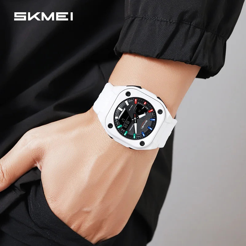 SKMEI 2328 Dual Time Electronic Movement Watch 5 Alarm Clock Daylight Saving Countdown Men's Watches Waterproof With Date Week