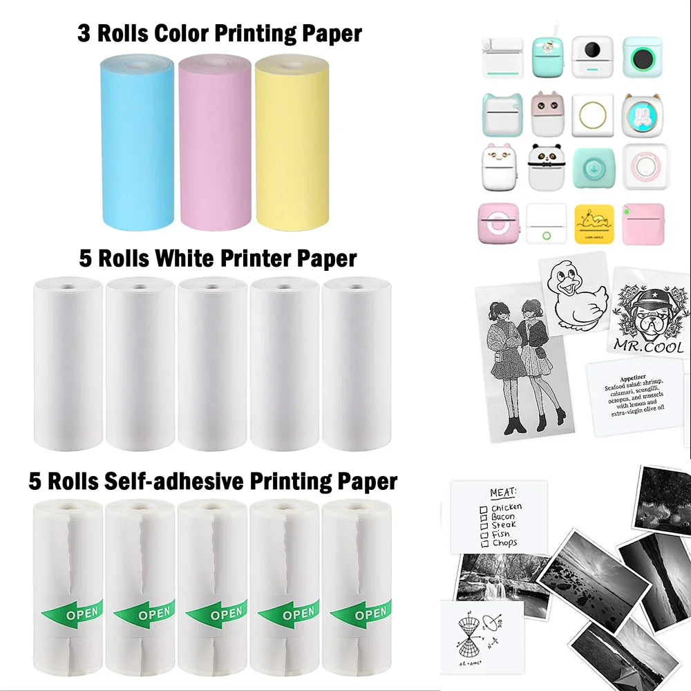 C19 MINI Print Portable Thermal Printer Photo Pocket Thermal Label Printer 58mm Printing Wireless Bluetooth Android IOS
