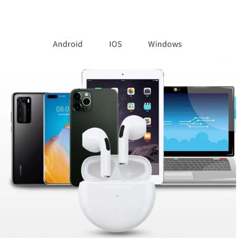 Original Earbuds Tws 6 Wireless Bluetooth Headset 5.3 Headphone Mini Earphone with Mic Charging Box for Xiaomi iPhone Samsung