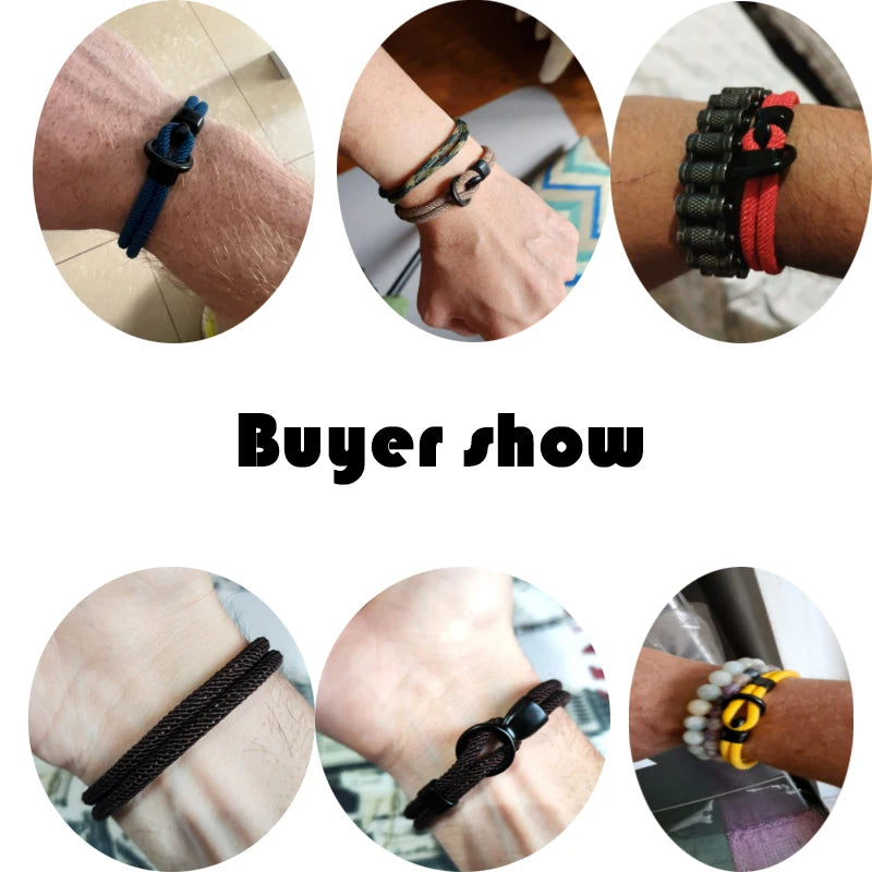 Fashion Rope Bracelet Men Double Layer Outdoor Camping Braclet Homme Accessories Survival Paracord Braslet Gift For Him - Live Store 4U