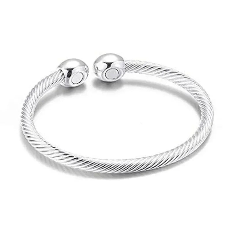 2024 New Simple Twisted Stainless Steel Open Bangles for Men Women Delicate Silver Color Cuff Bracelet Fashion Party Jewelry - Live Store 4U
