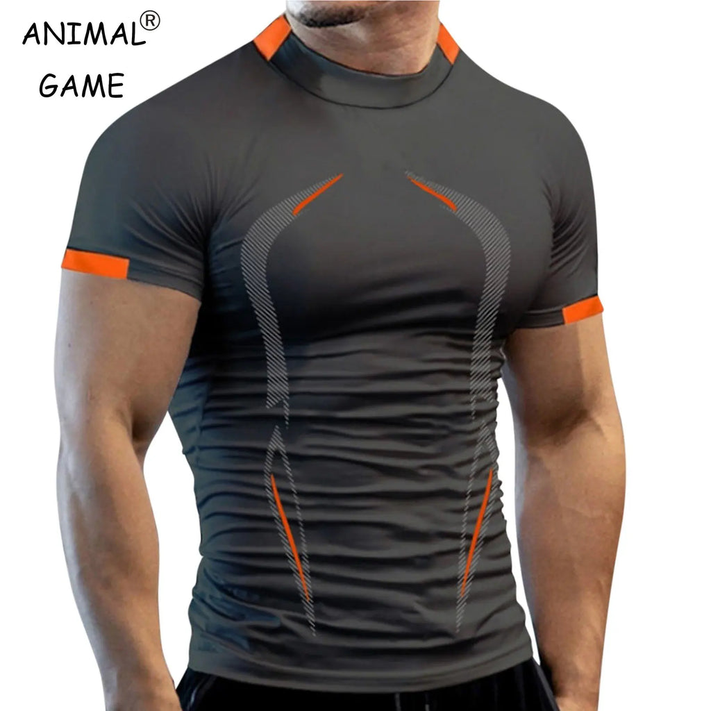 New Summer Gym Breathable T Shirt Men Quick Drying Jogging TShirt Men Training Tees Fitness Tops Running T-shirt - Live Store 4U