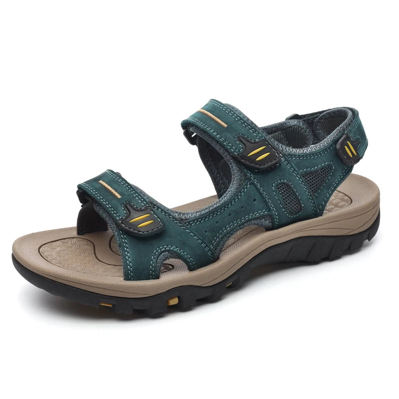 Genuine Leather Men Sandals Summer New Large Size Men Sandals Outdoor Men's Casual Shoes Fashion Sandals Slippers Big Size 38-48