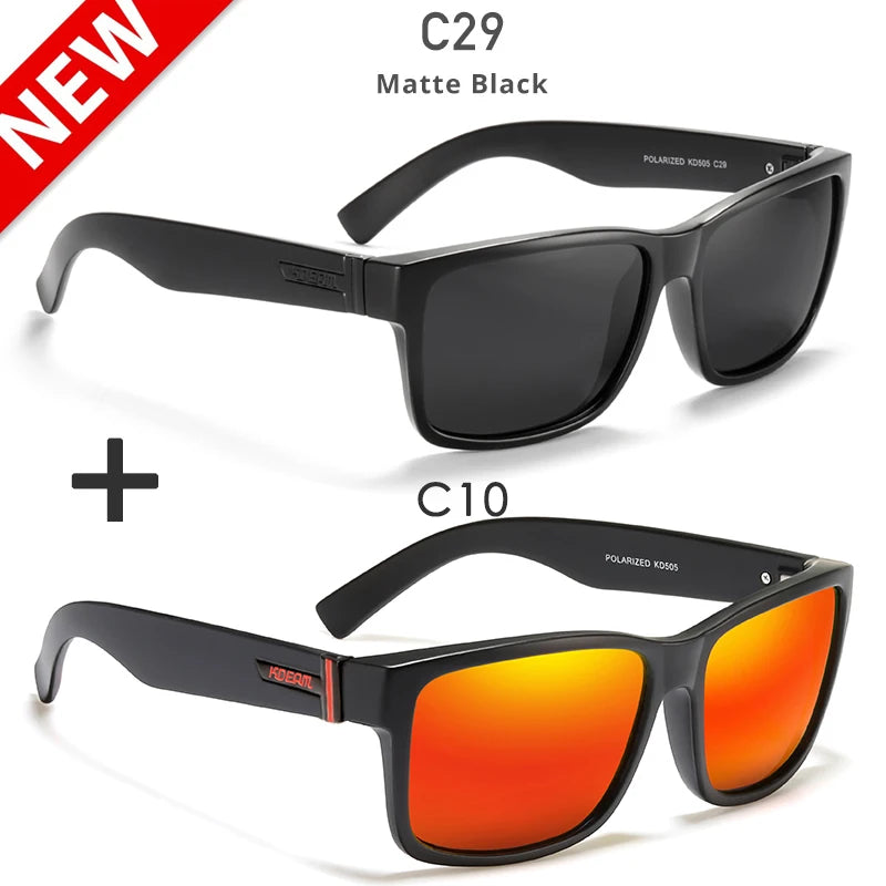 KDEAM Revamp Of Sport Men Sunglasses Polarized Shockingly Colors Sun Glasses Outdoor Driving Photochromic Sunglass With Box
