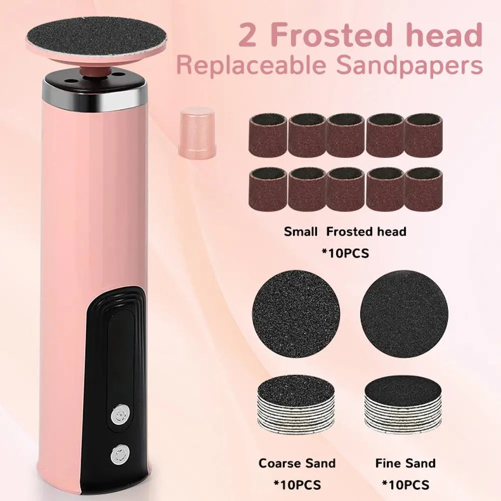Electric Foot File Callus Remover For Feet, Professional Foot Scrubber Sander Grinder For Dead Skin Cracked Heel Pedicure Tool