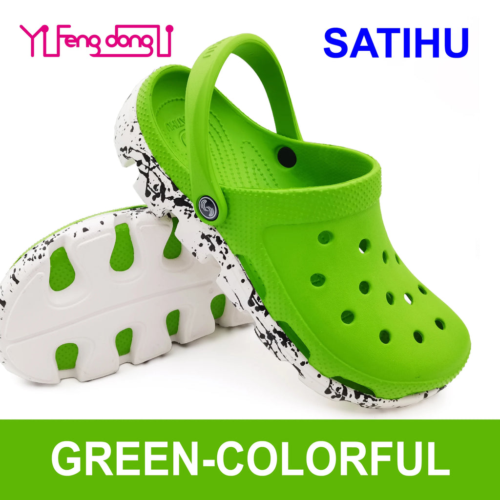 SATIHU Clogs Beach Sandals Casual Shoes Family Parent-child Male Female Lovers Friends Summer Stroll Antiskid Waterproof Fashion