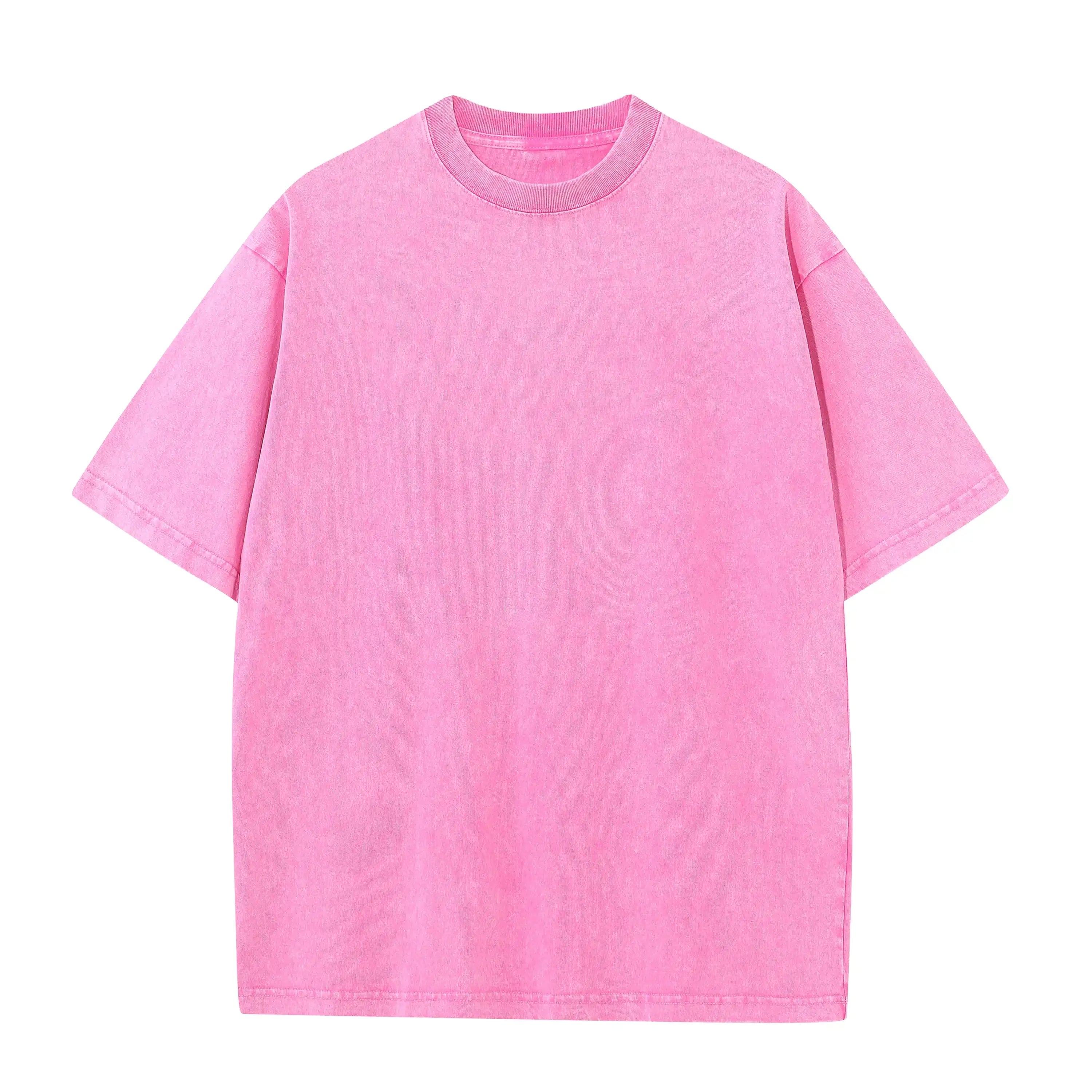 230G Cotton American Large Size T Shirts Men Summer Vintage Clothes Washed Tees Casual Short Sleeve Basic Male Tops - Live Store 4U