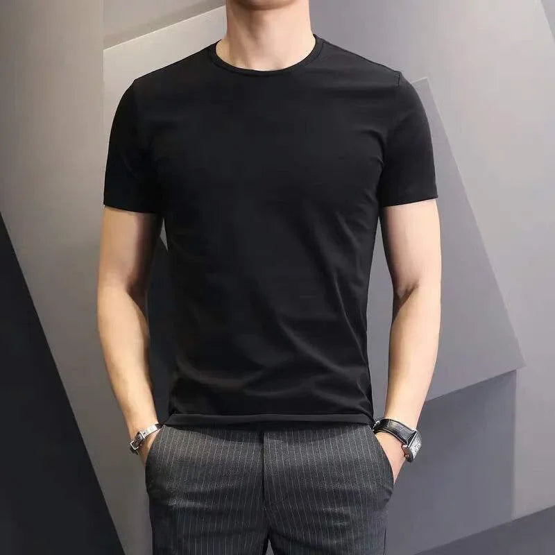 Men T shirts Polyester Thin Short-sleeve Tee Fitness Muscle Joggers Bodybuilding Quick Dry tshirt Male Gym Clothes Oversize tops - Live Store 4U