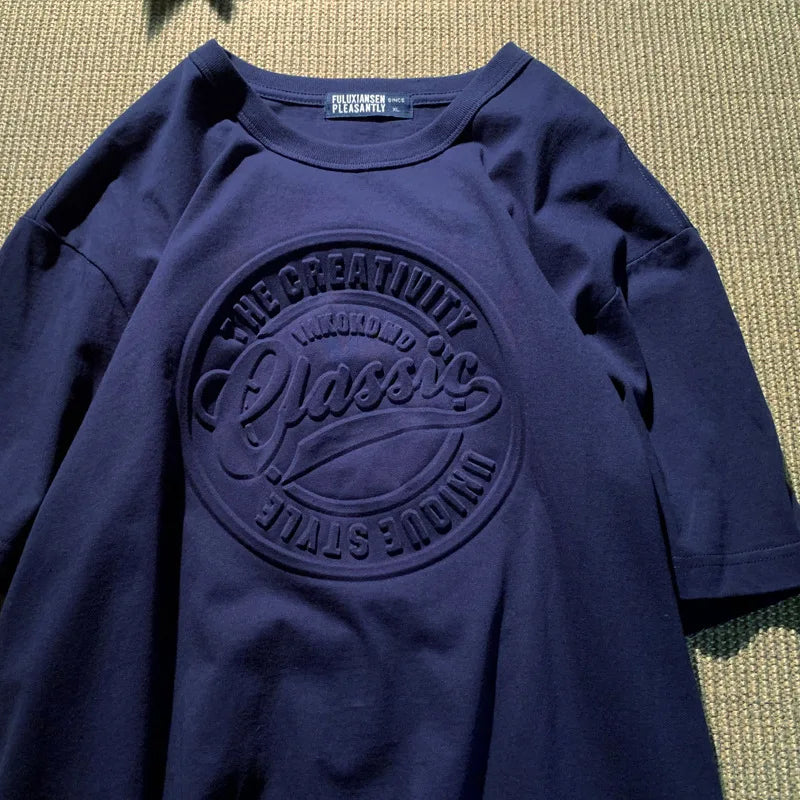 Vintage 3D Print Steel Seal Print Mens Short-sleeved T-Shirt Casual T Shirt Couples T-shirts Women Men's Loose Tees - Live Store 4U