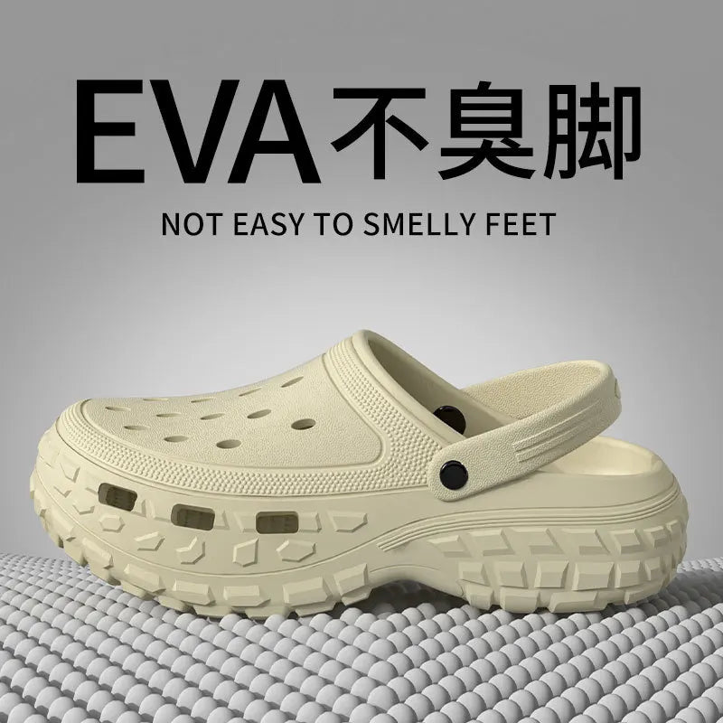 2025 Men's Holes Slippers Summer Men Fashion Garden Clogs Slippers Outdoor Beach Slippers New Unisex House Holes Shoes Fashion